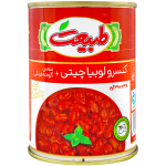 کنسرو لوبیا چیتی با سس گوجه فرنگی طبیعت