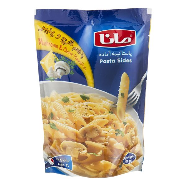 پاستا نیمه آماده با طعم قارچ و پنیر 180 گرمی مانا