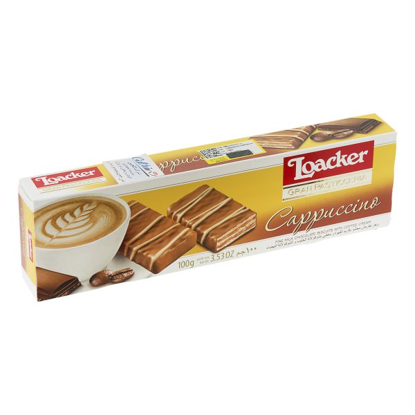 ویفر روکش دار با طعم کاپوچینو 100 گرمی لوکر