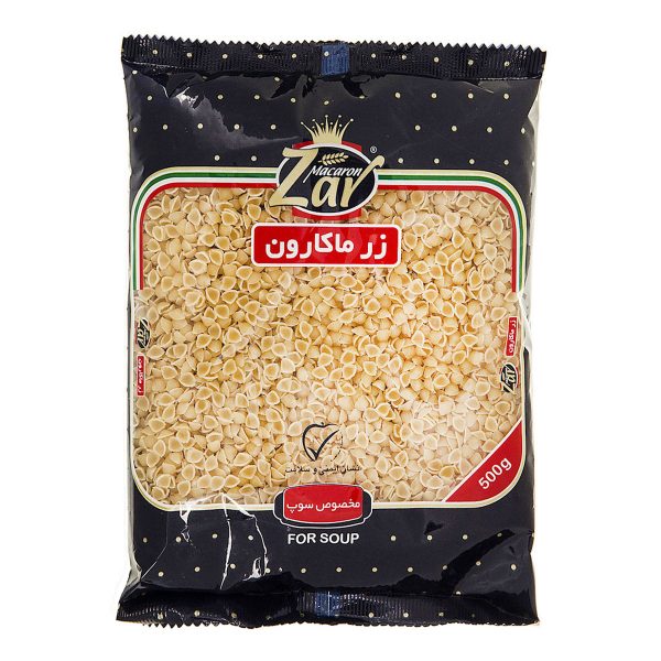 ماکارونی فرمی صدفی سوپی 500 گرمی زر‌ماکارون