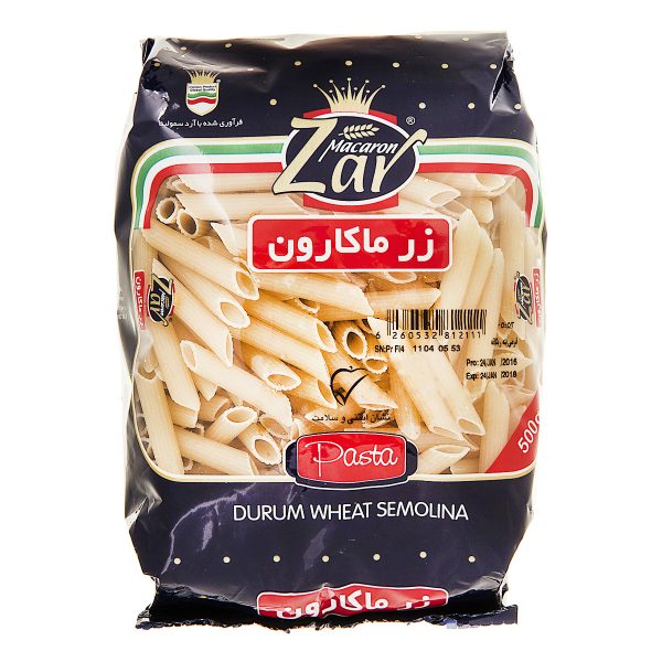 ماکارونی پنه ریگاته 500 گرمی زر‌ماکارون