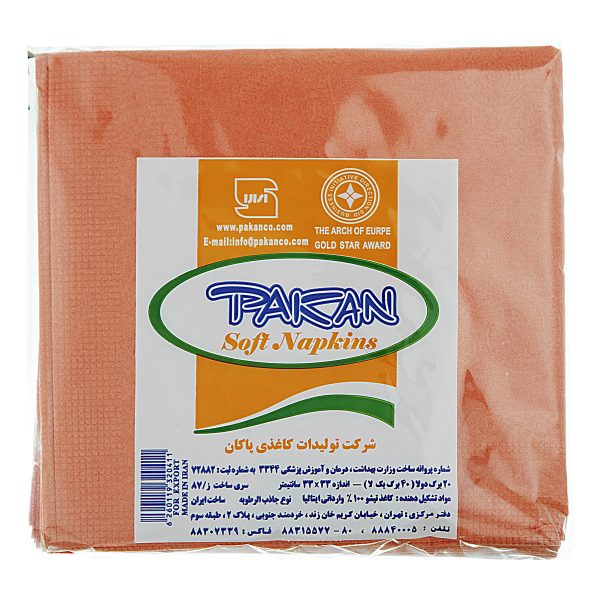 دستمال سفره طرح‌دار 2 لایه 20 برگ ایتالیا پاکان