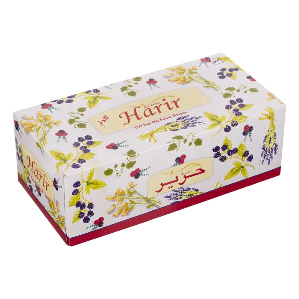 دستمال کاغذی گلدار دو لایه 150 برگ حریر