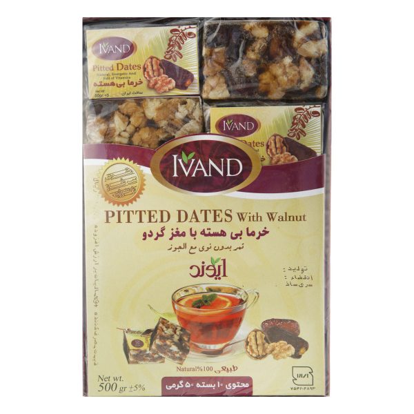 خرما بی هسته با مغز گردو 500 گرمی ایوند
