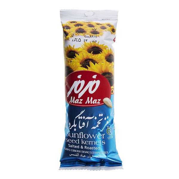مغز تخمه آفتابگردان نمکی 40 گرمی مزمز