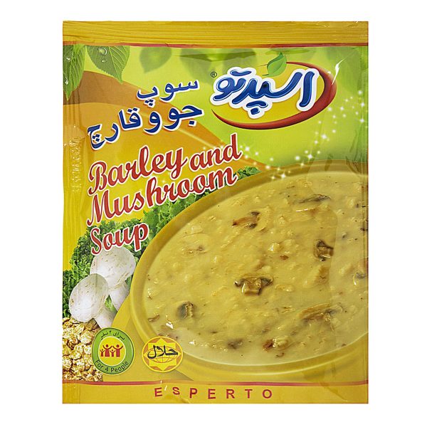 سوپ جو و قارچ 70 گرمی اسپرتو