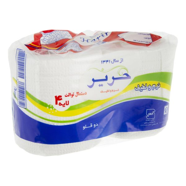 دستمال توالت ساده 2 رول حریر