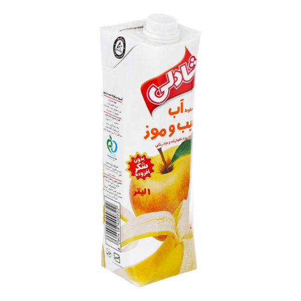 آبمیوه سیب و موز بدون شکر 1 لیتری شادلی