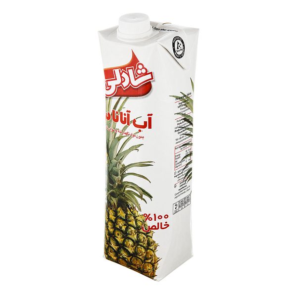 آبمیوه آناناس بدون شکر 1 لیتری شادلی