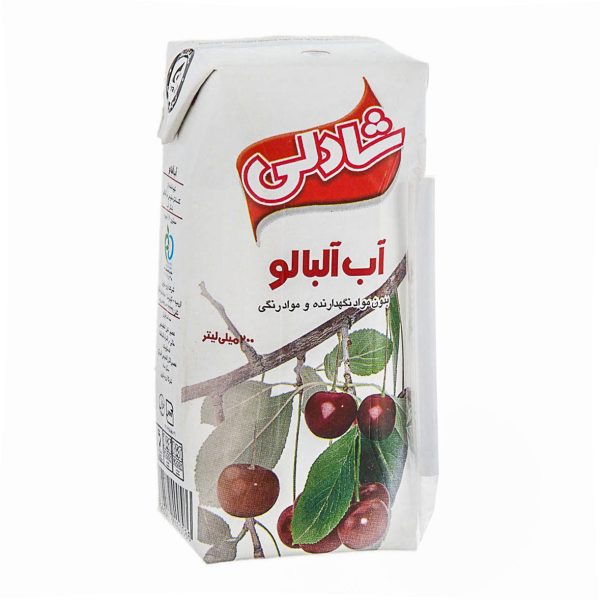 آبمیوه آلبالو 200 میلی‌لیتری شادلی