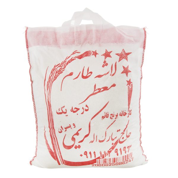 برنج نیم‌دانه طارم معطر 5 کیلویی حاج‌تبارک