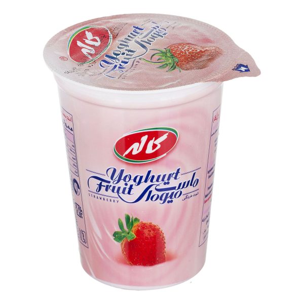 ماست میوه‌ای توت ‌فرنگی 450 گرمی کاله‌