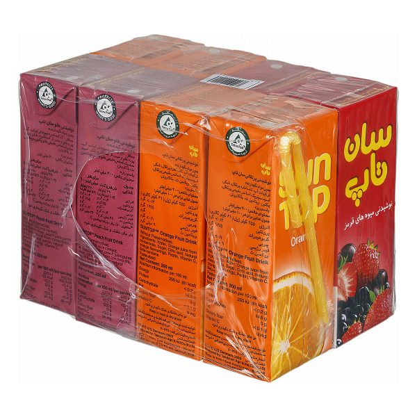 آبمیوه 8 عددی 200 میلی‌لیتری سان‌تاپ