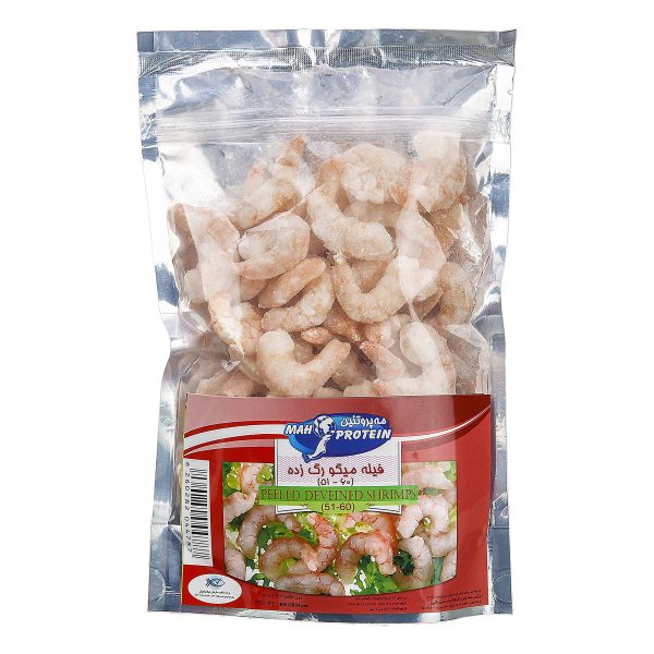 فیله میگو رگ‌زده سایز (60-51) 400 گرمی مه‌پروتئین