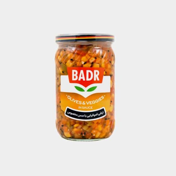 ترشی اسپانیایی با سس مخصوص BADR بدر 650 گرمی