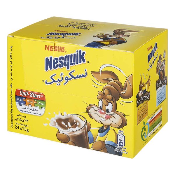 پودر کاکائو کم چرب نسکوئیک 24 عددی 360 گرمی نستله