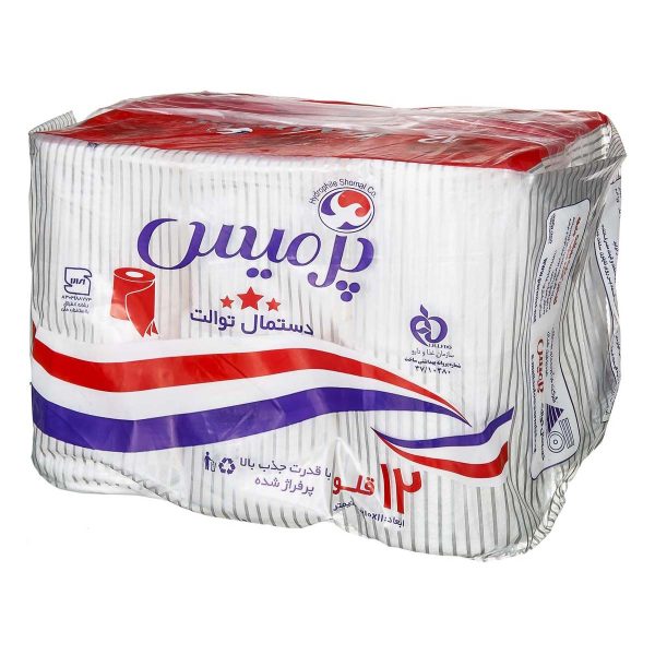 دستمال توالت 12 رول پرمیس