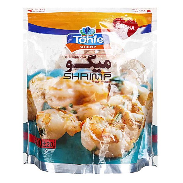 میگو بدون پوست و رگ (70-61) 500 گرمی تحفه