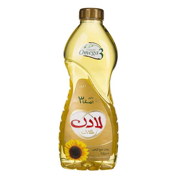روغن مایع مخصوص پخت ‌و پز و سالاد 1 لیتری لادن‌طلایی