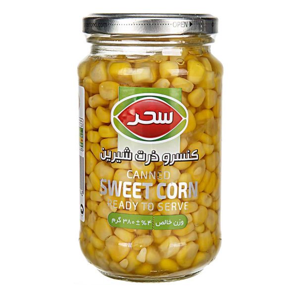 کنسرو ذرت شیرین 380 گرمی سحر