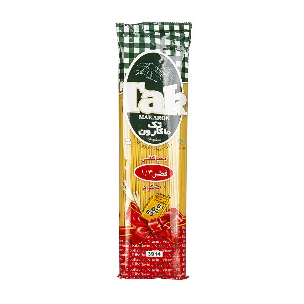 اسپاگتی 1.4 غنی شده 500 گرمی تک‌ماکارون