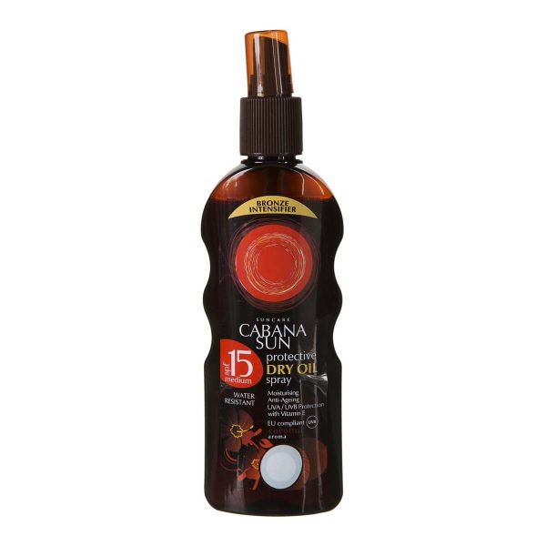 روغن خشک برنزه کننده قوی آفتاب با spf15 با حجم 200 میلی لیتری کاباناسان