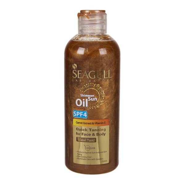 روغن برنزه کننده و ویتامینه با spf 4 با حجم 250 میلی لیتری سی گل