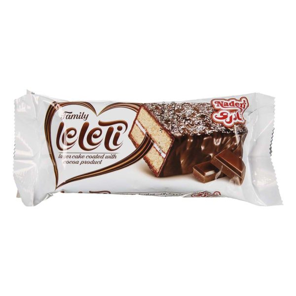 کیک لایه دار با روکش شکلاتی 70 گرمی نادری