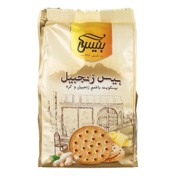 بیسکویت با طعم زنجبیل و کره 170 گرمی بنیس