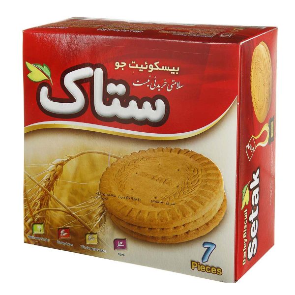بیسکویت جو شیرین شده با شهد توت 380 گرمی ستاک
