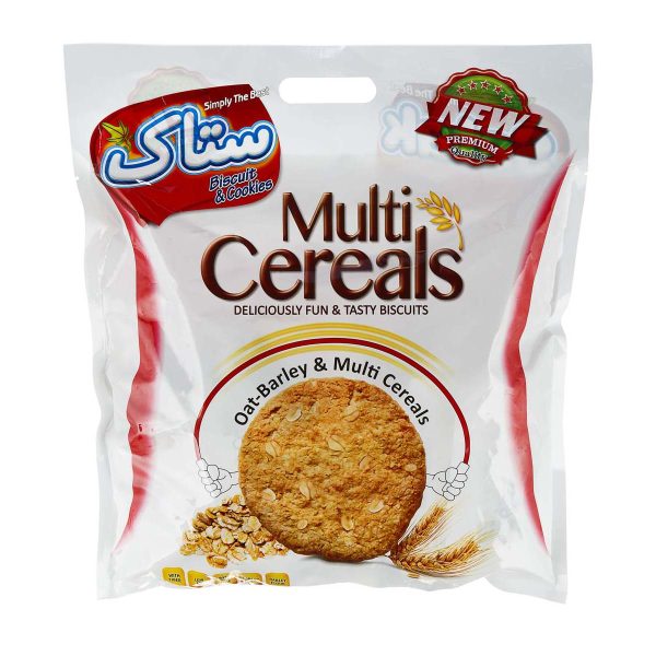 بیسکویت سبوس دار چند غله 450 گرمی ستاک