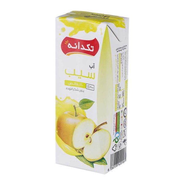 آب سیب 200 میلی‌لیتری تکدانه