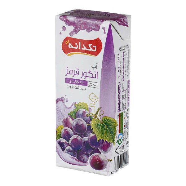 آب انگور 200 میلی‌لیتری تکدانه
