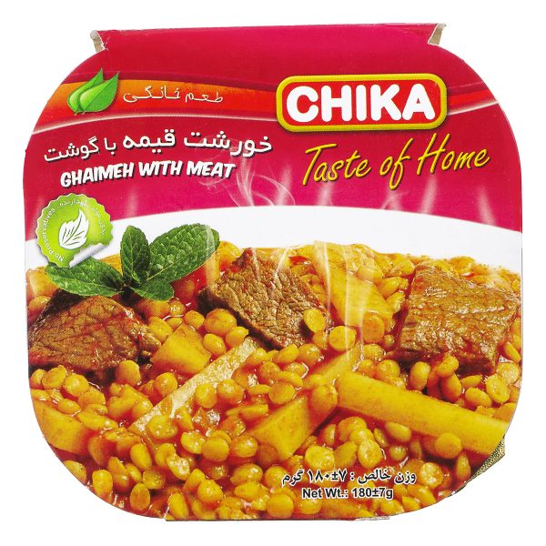 کنسرو خورشت قیمه با گوشت 180 گرمی چیکا