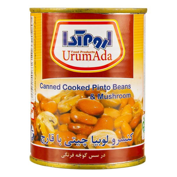 کنسرو لوبیا چیتی با قارچ 400 گرمی اروم آدا