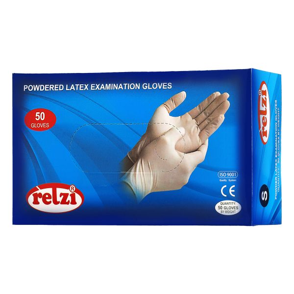 دستکش یکبار مصرف لاتکس کوچک 50 عددی رزی