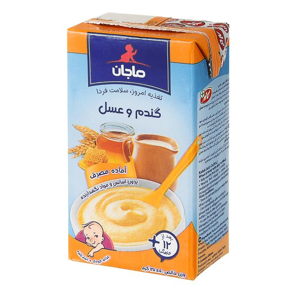 غذای کودک گندم و عسل با شیر 135 گرمی ماجان