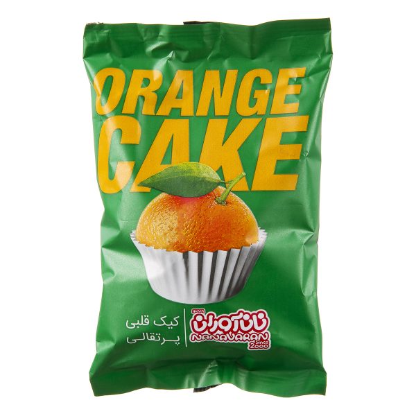 کیک قلبی پرتقالی 60 گرمی نان آوران