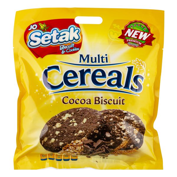 بیسکویت کاکائویی سبوس دار چند غله 360 گرمی ستاک