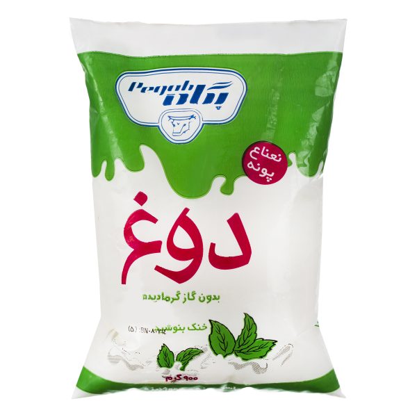 دوغ گرما دیده بدون گاز با طعم نعناع و پونه 900 میلی لیتری پگاه