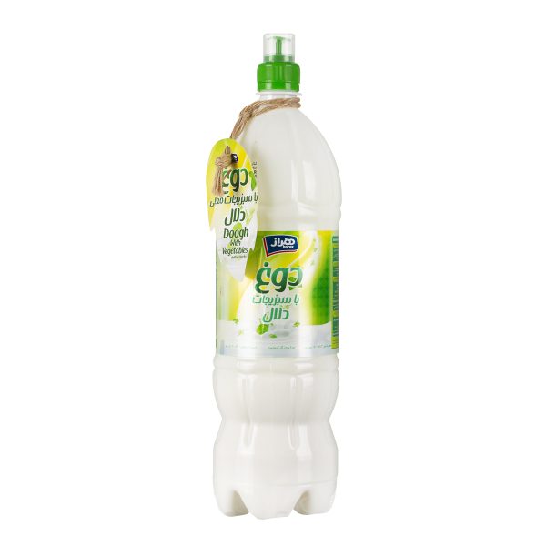 دوغ گرمادیده بدون گاز با سبزیجات دلال 1.5 لیتری هراز