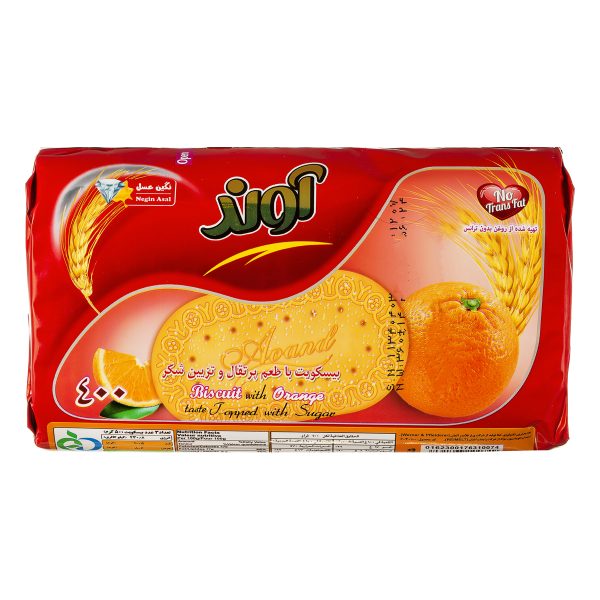 بیسکویت با طعم پرتغال و تزیین شکر360 گرمی آوند