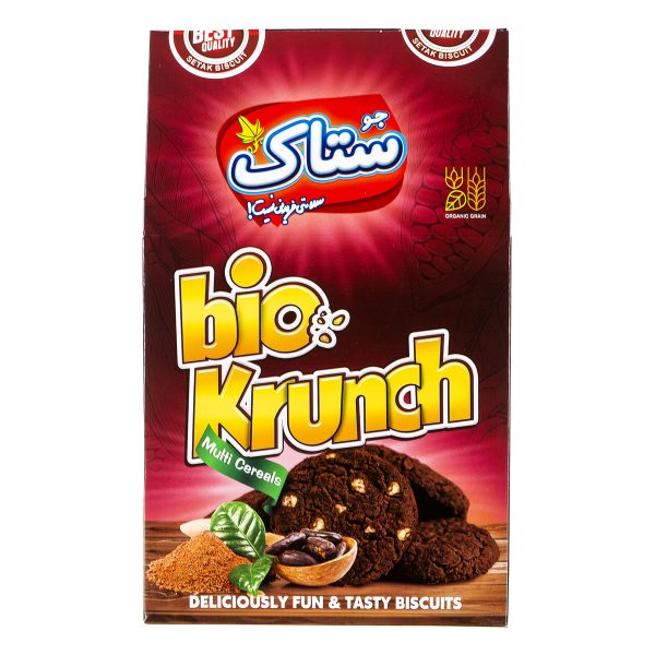 بیسکویت کاکائویی سبوسدار (چند غله) 400 گرمی ستاک