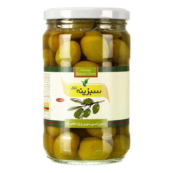 زیتون شور طعم دار 700 گرمی سبزینه تک