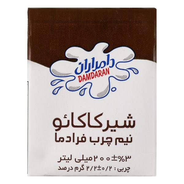 شیر کاکائو نیم چرب فرادما 200 میلی‌لیتری دامداران