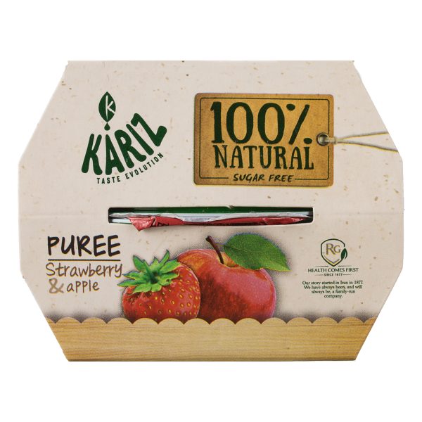 پوره مخلوط سیب و توت فرنگی 2 عددی 100 گرمی کاریز