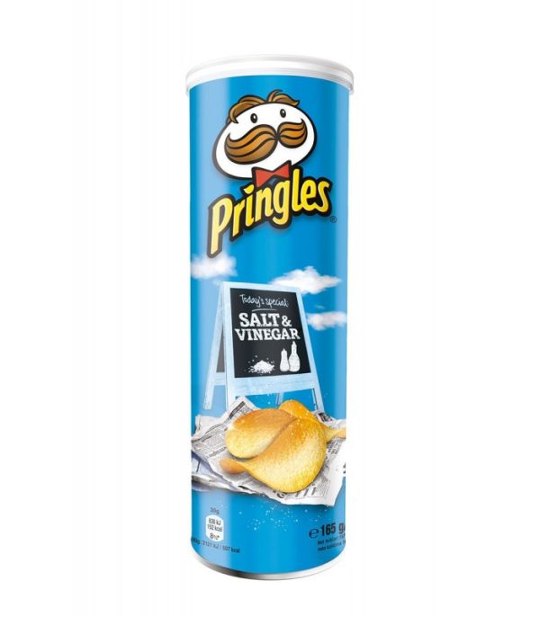Pringles پرینگلز چیپس Salt Vinegar با حجم ۱۶۵ گرم