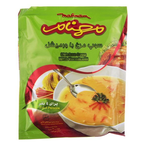 سوپ مرغ با ورمیشل 71 گرمی مهنام