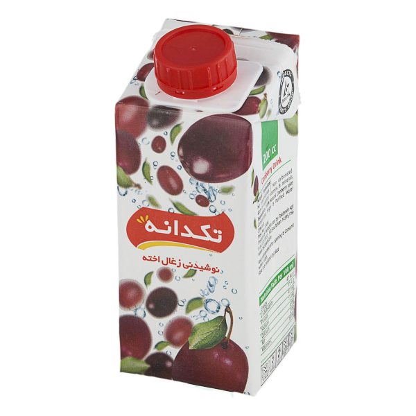 آب زغال اخته 200 میلی‌لیتری تکدانه