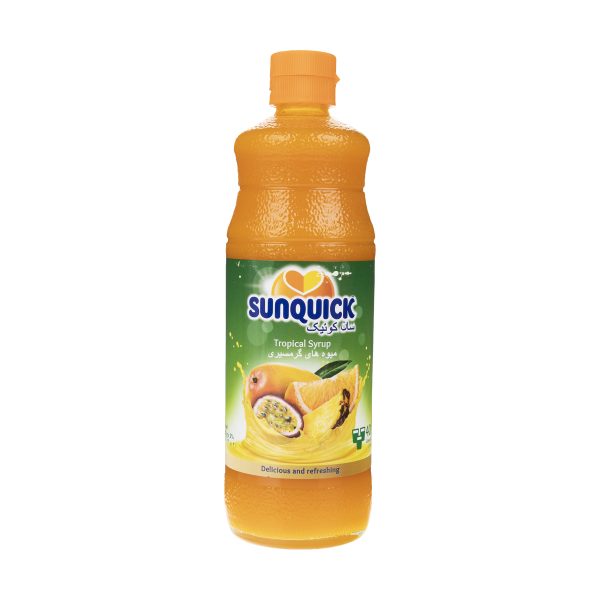 sunQuick سانکوئیک شربت میوه های گرمسیری ۸۴۰ میلی لیتری
